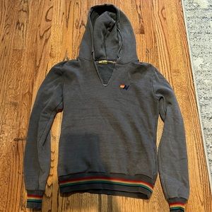 Aviator Nation Rainbow Stripe Pullover